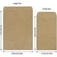 Merkloos Mini-Geschenktüten braun, 200 Stück, 2 Größen, für Adventskalender