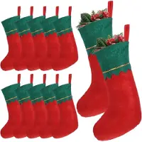 Merkloos Leere Kerstsocken, 12 Stück, 23 x 36 cm, zum Aufhängen von Weihnachtsdekorationen