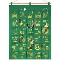 Dripio Ramadan-Kalender mit Glitzer, Grün-Gold, 93x72 cm, 30 Taschen zum Befüllen