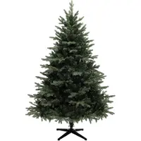 Novzep 180 cm Künstlicher Weihnachtsbaum im Fichtendesign mit 1696 Zweigspitzen und klappbarem Stahlfuß, Christbaum für Zuhause oder Büro, Grün