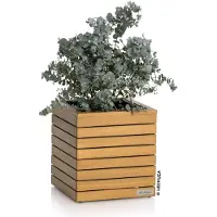Lechuza Pflanzgefäß 'Palo Natural Wood 35', ca. 35 x 35 x H 37 cm