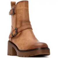 Refresh für Damen. 17297303-BEIGE Stiefelette 172973 braun (39), 3 bis 5 cm, Reißverschluss, Lässig