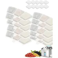 Oneisall Katzenbrunnen Filter Set 20 Stück (10 Filter + 10 Schwämme) Weiß Kompatibel mit 3.5L