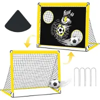 Merkloos Fußballtor, Pop-up Fußballnetz, 4 Heringe, Tragetasche, für Garten