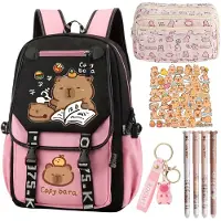 Merkloos Schultasche mit Etui und abwischbaren Stiften, rosa, 1 Stück, für die Schule