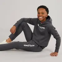 Jack & Jones Jungen - Rarry Kapuzenpullover Und Jogginganzug - Asphalt