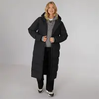 Bench Damen - Elli Maxilange Wasserdichte Jacke - Schwarz