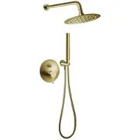 Novaservis Ferro Ciriculus Duschsystem mit Hebelarmatur Gebürstetes Gold BCK7PBG-SET1-S