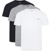 DKNY Herren - Giants T-Shirts Dreierpack - Schwarz/Weiß/Grey Marl