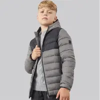 Jack & Jones Jungen - Bradley Leichte Wattierte Jacke - Castlerock/Schwarz