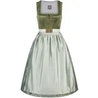 Spieth & Wensky Dirndl "Dirndl Koral", Damen, Gr. 36, N-Gr, grün (oliv), Obermaterial: 85% Polyester PES. 15% Polyamid PA., uni, regular fit, Kleider Dirndl, mit dekorativer Schürze