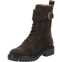 Gant Schnürboots "KELLIIN", Damen, Gr. 37, Leder Polyester, braun (dunkelbraun), Rindsleder, Schuhe Schnürboots, Schnürstiefelette, Profilsohle, Blockabsatz