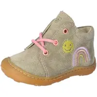 Ricosta Kinder Schnürschuh oliv mit Regenbogen und Sonne 22