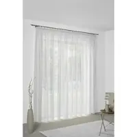 Wirth Vorhang "Sunday", weiß, B:142cm H:255cm, Jacquard, Baumwolle, Polyester, Gardinen, Vorhang, nach Maß