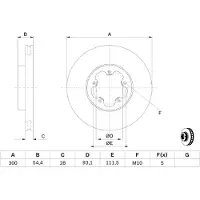 Bosch Bremsscheibe 0986479307 belüftet 300mm 28mm für FORD