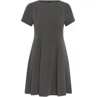 Kaffe Midikleid "Damen Kleid KAsakura", Damen, Gr. 44, N-Gr, grau (dunkelgrau melange), Obermaterial: 77% Polyester Pol. recyc.. 18% Viskose CV. 5% Elasthan EL., Kleider Midikleid