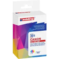 Edding EDD-301 Tintenpatronen Multipack, cyan, magenta, yellow kompatibel zu Canon CLi-526C/M/Y, Cyan, Magenta, Gelb, 10 ml, 3 Stück(e), 850 Seiten, Multipack