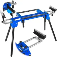 GEKO | Untergestell Arbeitstisch, Traglast max 200kg, 1000-1650x580x810-910mm, Maschinentisch passend für 95% aller Kappsägen auf dem Markt