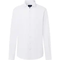 Hackett für Herren. HM3010877 Gmd Giro Inglese Hemd weiß (L), Baumwolle, Klassisch, Langarm