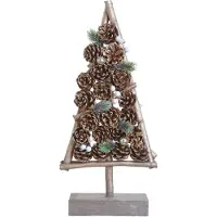 Merkloos Künstlicher Weihnachtsbaum auf Holzständer, 22 x 8 x 50 cm, Weihnachtsdekoration für die Wohnung
