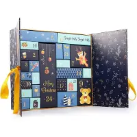 Merkloos Adventskalender zum Befüllen, 24 bunte Boxen, wiederverwendbar, für Kinder und Erwachsene