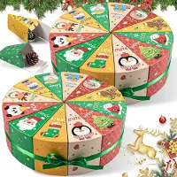 Merkloos Adventskalenderboxen, 24 Stück, leer zum Befüllen, Karton, für die Weihnachtszeit