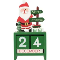 Merkloos Tischkalender aus Holz, 7 x 14 cm, Adventskalender, für die Weihnachtszeit