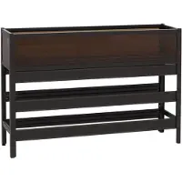 Mendler Hochbeet MCW-P96, Gemüse-/Pflanzbeet Blumenkasten Pflanzkübel Aluminium transparent 82x120x30cm dunkelbraun