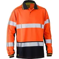 Bisley Workwear Langarm-Poloshirt BRAIDON 276510 Gr. L orange