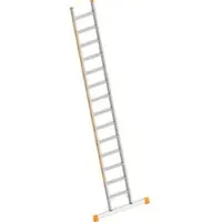 Layher Anlegeleiter Topic 1042, extrabreit, Länge 3,99m, Schwerlastleiter, aus Aluminium mit 15 Stufen