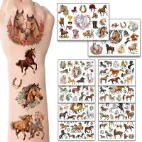 Sonstiges Pferde Tattoos 10 Blätter, Geschenke für Mädchen ab 5-12 Jahre, Kindergeburtstag Mitgebsel, Adventskalender 2026 Füllung, Nikolaus Geschenke