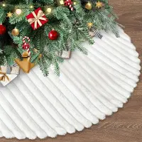 Merkloos 122 cm Kunstfell Weihnachtsbaumrock für Festdekoration