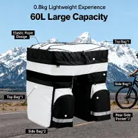 Merkloos Fahrradtasche 60 Liter, wasserdicht, 3-in-1 multifunktional, für lange Fahrten