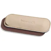 Markenlos Leder Etui für Stifte in Creamy Espresso I Passend für die Sport Serie I Schreibetui aus echtem Leder mit ansprechender Prägung I Klassische Stifttasche I Maße: 12 x 4,6 cm