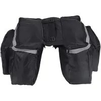 Merkloos Fahrradtasche 25 l, schwarz, wasserdicht, 600D, Gepäckträger, für Bergrad