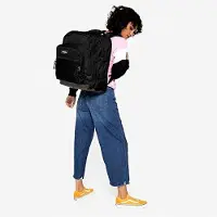 Markenlos Rucksack, 27 L - Black (Schwarz) & OVAL Single Federmäppchen, 27 L - Black (Schwarz)