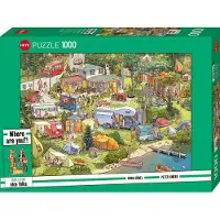Sonstige Verlage HEYE Puzzle 1000 Teile "Caravan Site" für Erwachsene, Wimmelbild-Motiv