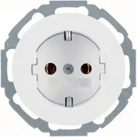 Hager Schutzkontakt-Steckdose Polarweiss glänzend WLS1300WG 1 St.