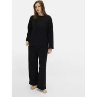 Bonprix Hausanzug , Damen, Gr. 48/50 (XL), schwarz, Obermaterial: 100% Baumwolle, oversize, Homewear-Sets Hausanzug, Oversize-Passform, im Casual-Stil, aus Baumwolle