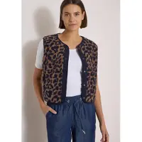 Cecil Plüschweste Teddy-Weste mit Softshelldetails und Leo-Muster