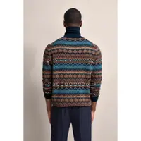 Bugatti Rollkragenpullover mit Multicolor-Muster