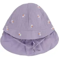 Maximo Schirmmütze , Jungen, Gr. 45, lila (flieder, margerite), Web, Baumwolle, unifarben, Mützen Schirmmütze, graumeliert, Auto-Stickerei, Musselin, zum Binden