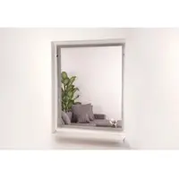 Hecht International Insektenschutz-Fensterrahmen "EASY", weiß (rahmen: weiß gewebe: anthrazit), B:130cm H:150cm, Insektenschutzgitter, Insektenschutz-Fensterrahmen, weiß/anthrazit, BxH: 130x150 cm