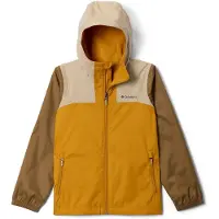 Columbia Boys' Rainy Trails III Fleece Lined Waterproof Jacket squash, ancient fossil, delta (735) XL