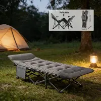 Merkloos Zusammenklappbares Campingbett mit Hohem Tragvermögen