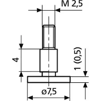 Mahr Helios Preisser Tellermesseinsatz 7,5x1,0mm