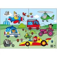 Bumba Puzzle "Vroem Vroem" - 4 Stück.