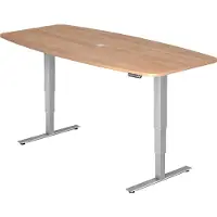 Hjh OFFICE PRO XDSM 22 S - Nussbaum 220 x 103 elektrisch höhenverstellbar