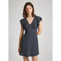 Pepe Jeans für Damen. PL953522 Camila Kleid schwarz (XL), Lässig, Grau, Viskose, Kurzarm