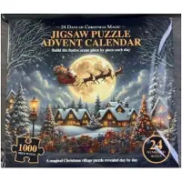 Merkloos Adventskalender Puzzle, 1008 Teile, 70 x 50 cm, für die Familie